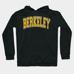 Berkeley California Ca Varsity Amber Text Hoodie